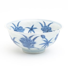 A Chinese Blue and White Ming Style Bowl