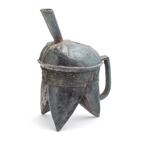 A Chinese Archaic Bronze Ritual Vessel He