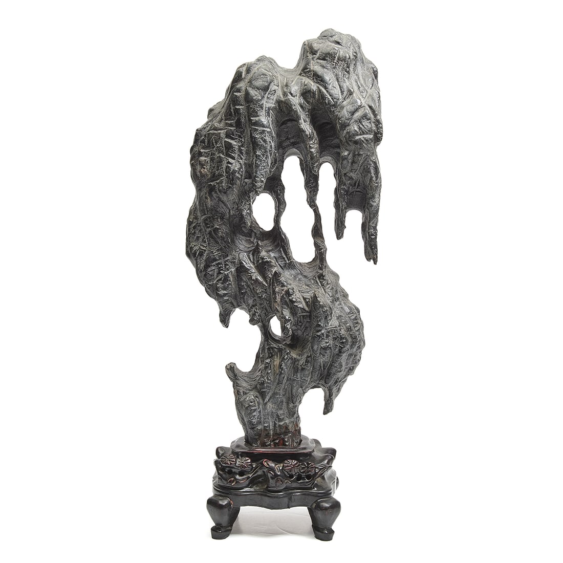 A Large Lingbi Stone Scholar's Rock on Base (1 of 5)