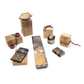 Large Group of Japanese Lacquered Items