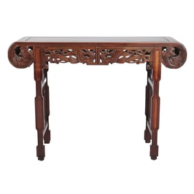 Chinese Carved Rosewood Alter Table