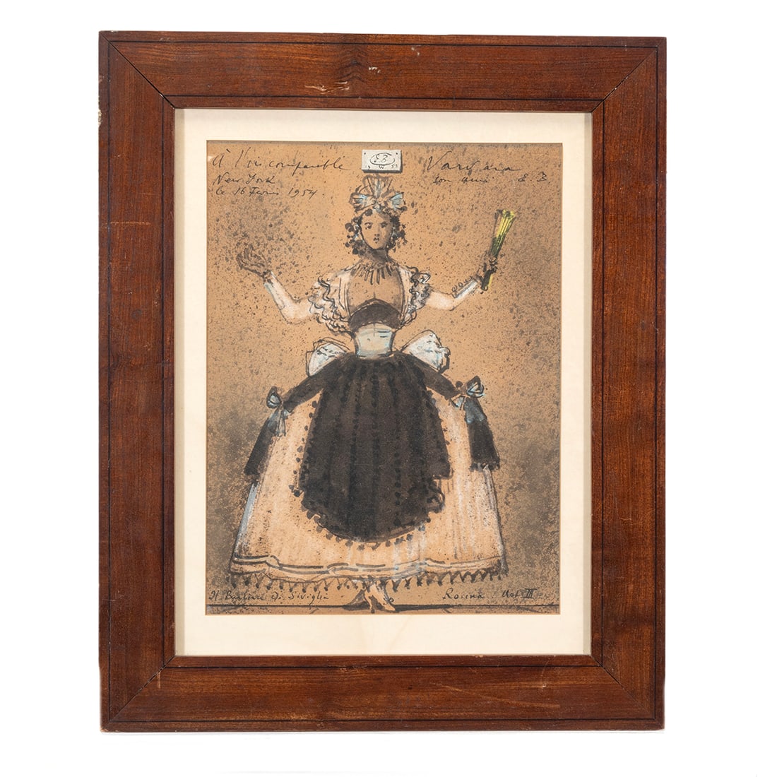 Eugene Berman, Fashion Illustration, gouache and ink (1 of 2)