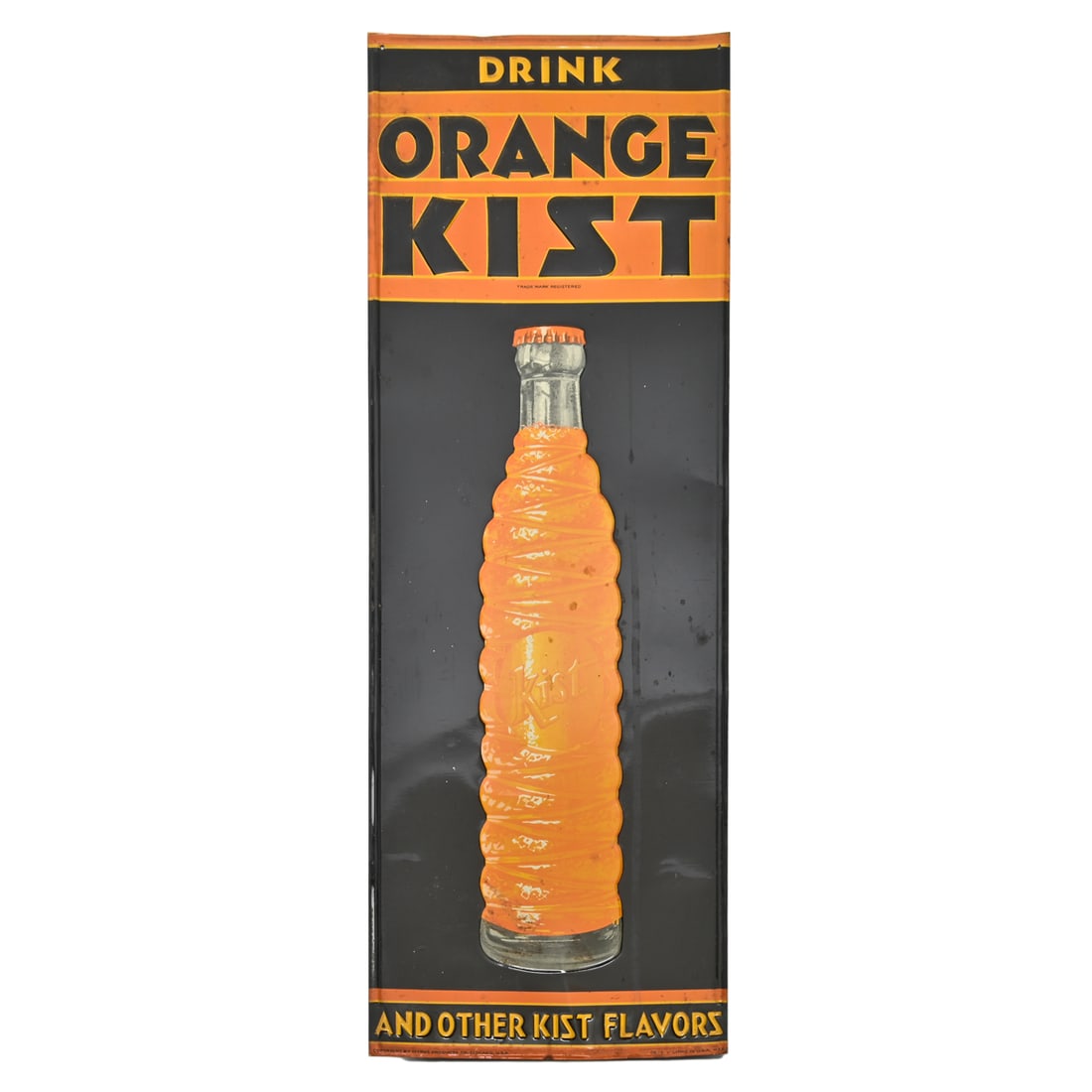 Orange Kist Vintage Tin Embossed Advertising Sign (1 of 2)