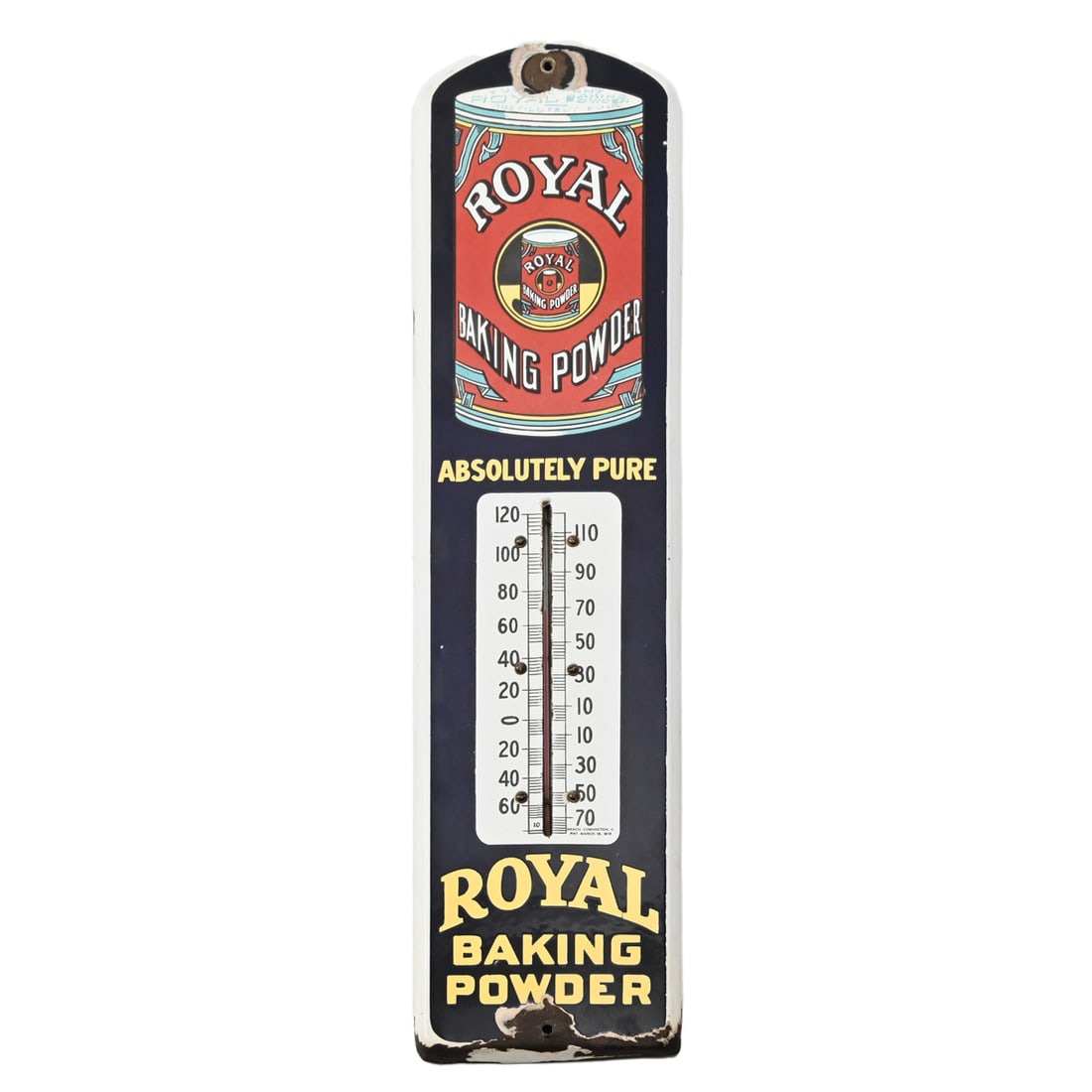 Royal Baking Powder Porcelain Advertising Thermometer (1 of 2)