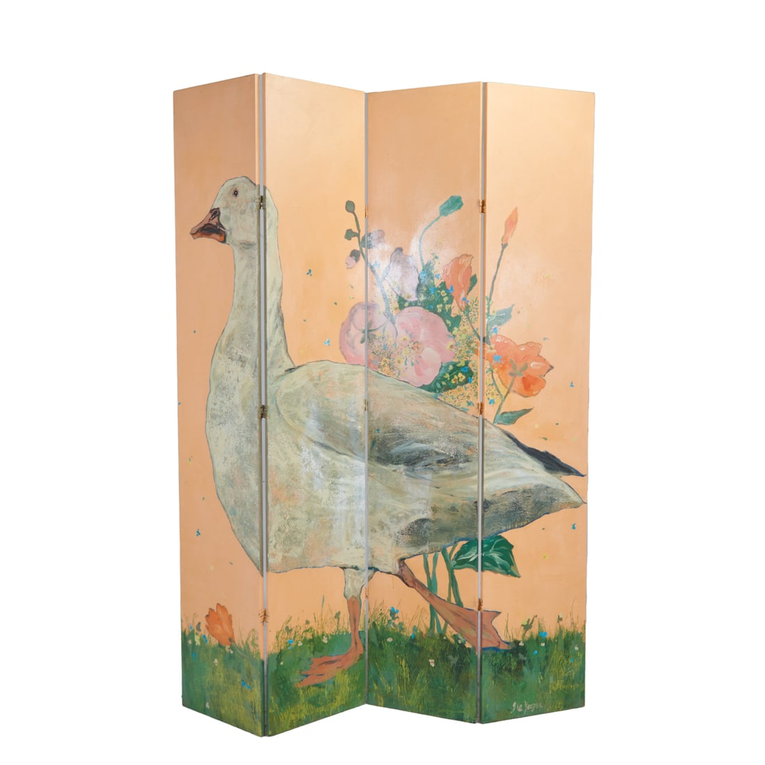 Ira Yeager, Four Paneled Screen, Goose (1 of 3)