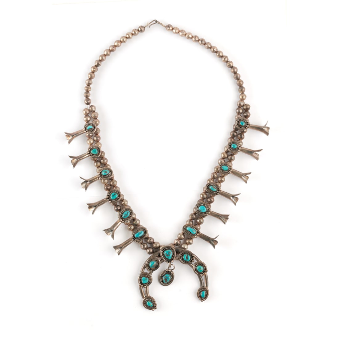 Native American Turquoise, Silver Jewelry Suite. (1 of 6)