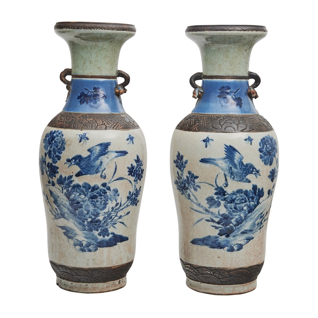 A Pair of Large Chinese Baluster Vases, Chenghua Four-Character Mark. (1 of 4)