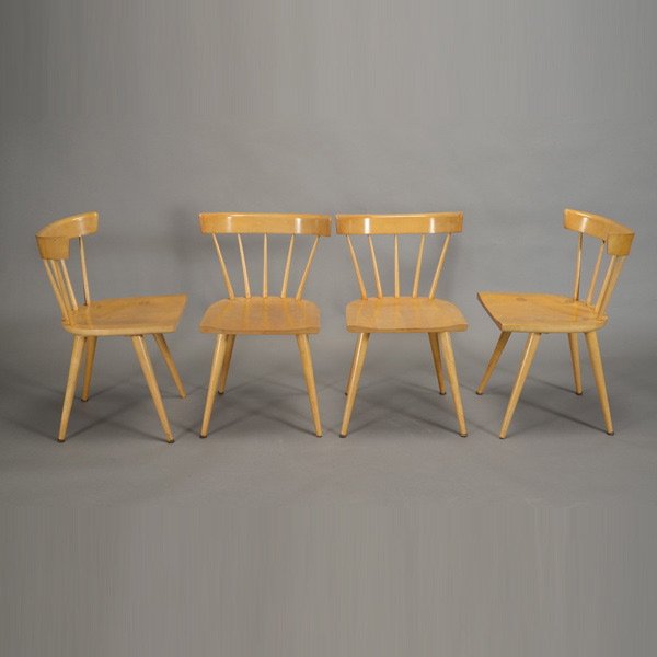 Four Mid-Century Maple Chairs, Paul McCobb: Four Mid-Century Maple Chairs, Paul McCobb. Planner Group, circa 1950, solid maple.