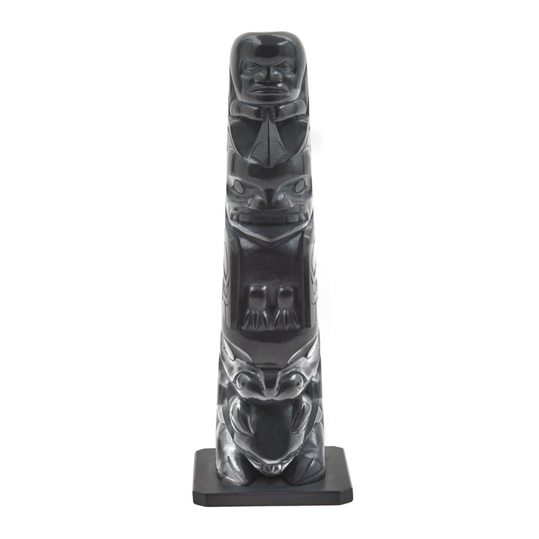 Ron Gitsgah Wilson Carved Argillite Haida Totem (1 of 5)