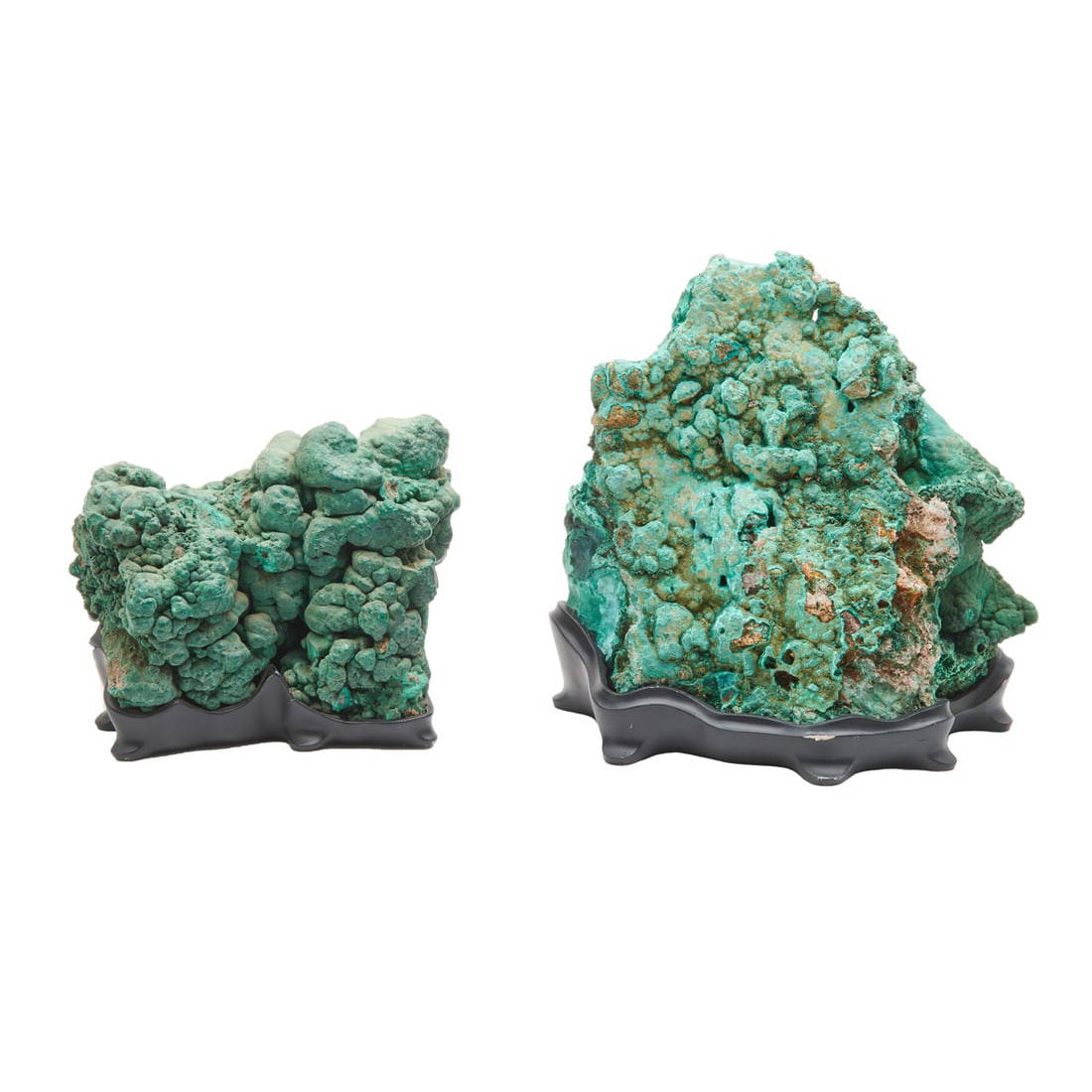 Two Botryoidal Malachite Specimens Auction