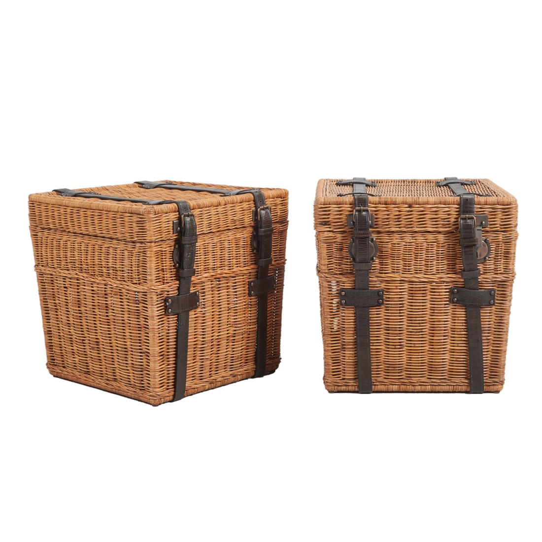 Pair of Ralph Lauren Wicker Trunks (1 of 5)
