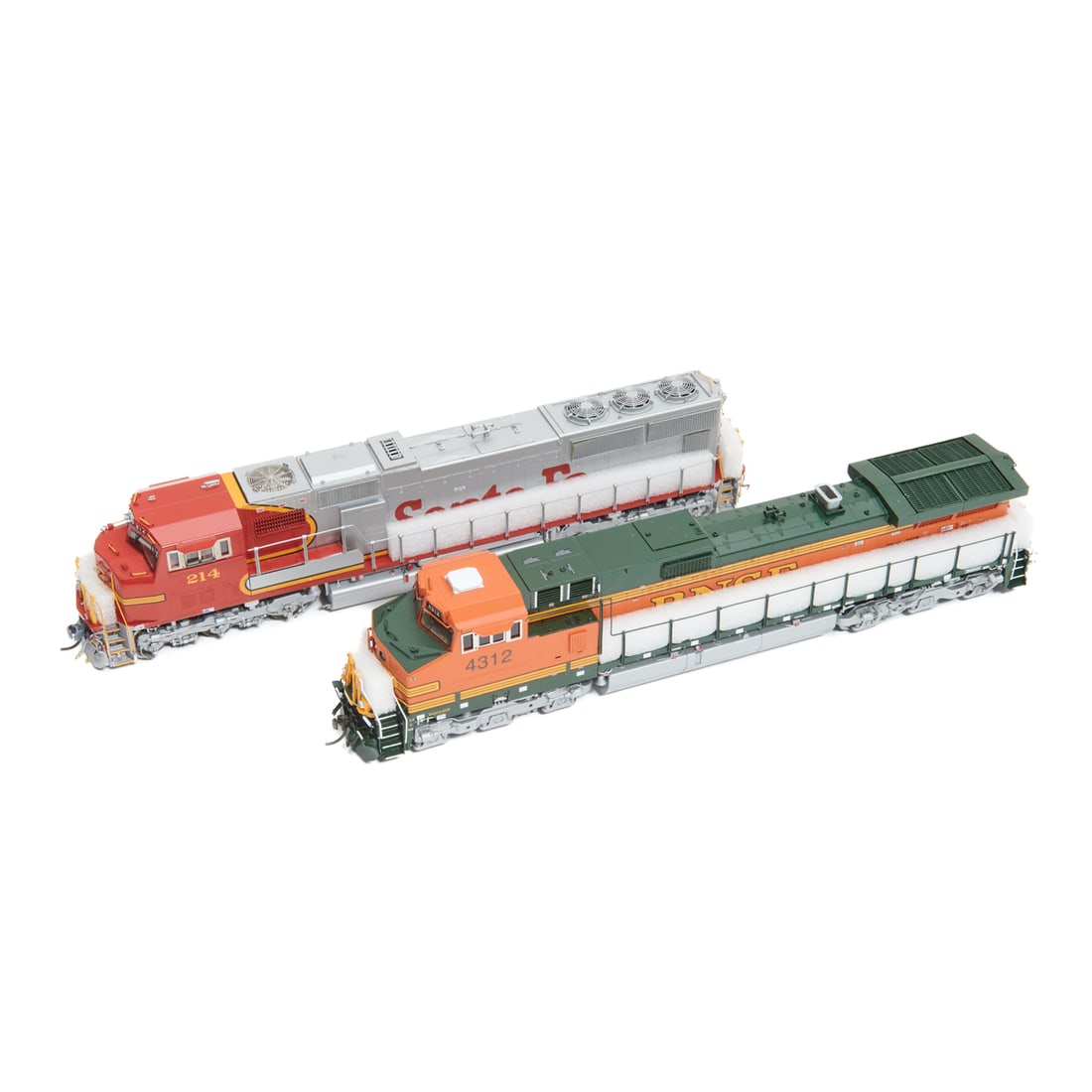 Three Overland Models HO Scale Trains with Boxes (1 of 5)