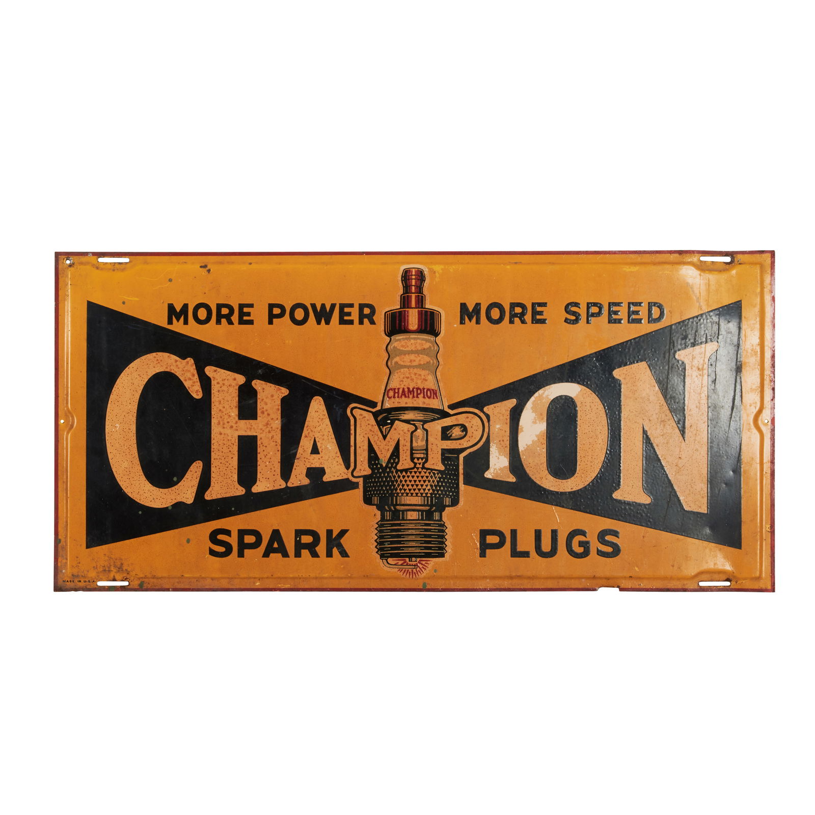 Vintage Champion Spark Plugs Tin Advertising Sign (1 of 2)