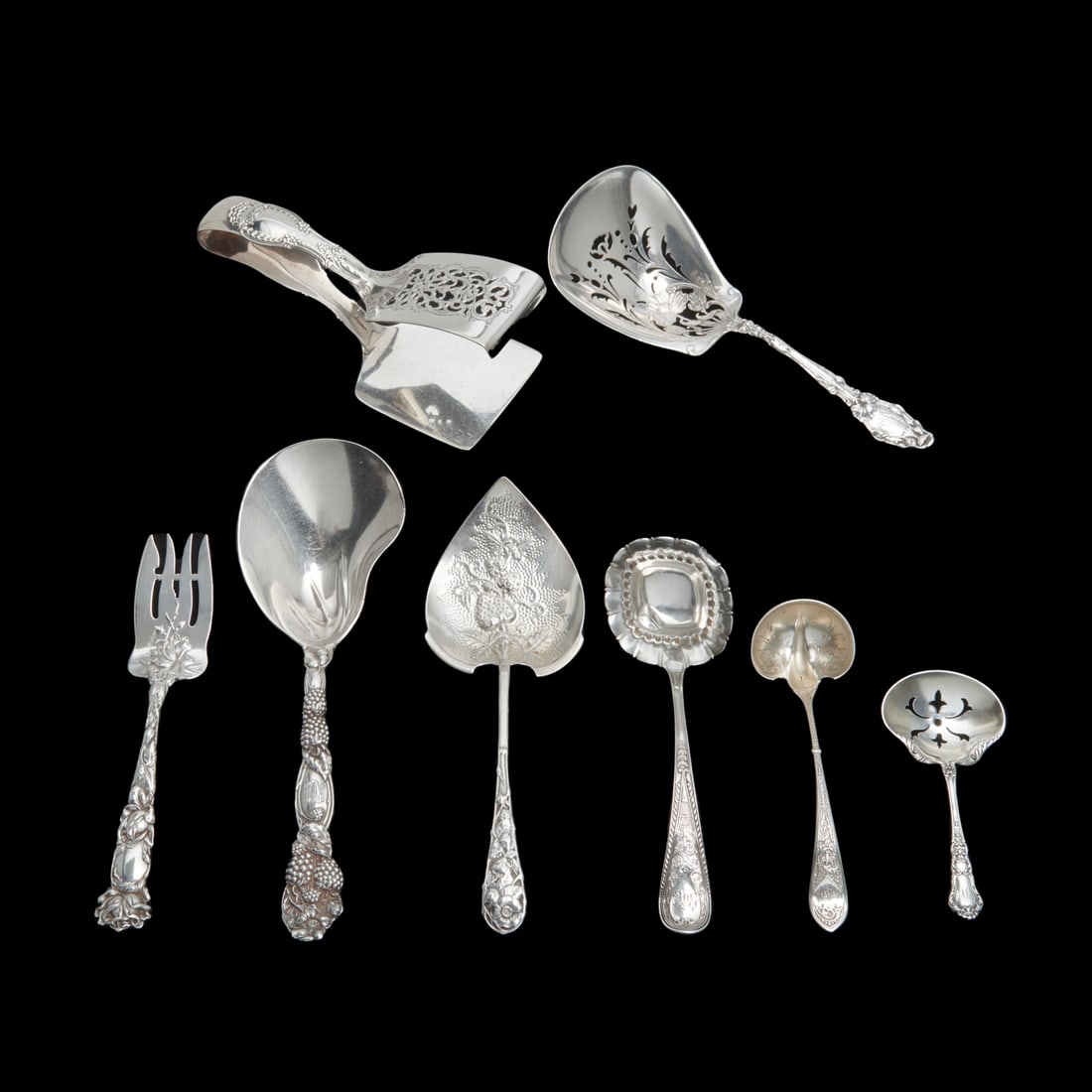 Eight Sterling Silver Serving Pieces Including Tiffany (1 of 4)