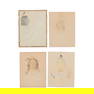 Elbridge A. Burbank, Four Drawings, incl. an Attri.