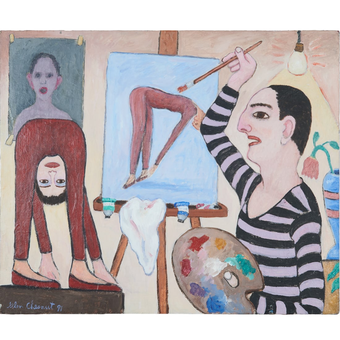 Glen Chesnut, The Artist, acrylic on canvas (1 of 4)