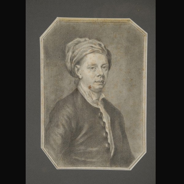 Allan Ramsey "Portrait of a Gentilman" Charcoal: ALLAN RAMSEY (Scottish 1713-1784) "Portrait of a Gentleman" Charcoal on paper. Image: 11 x 7.5 inches/ 27.9 x 19 centimeters. Signed along top "Allan Ramsey" Frame: 17 x 13.5 inches/ 43.2 x 34.3 centi