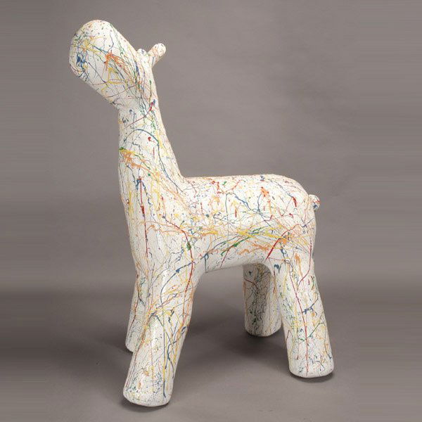 DENNIS PEARSON "Beastie" Paper Mache: DENNIS PEARSON (American b. 1939) "Beastie, 2001" Paper Mache. 65 x 29 x 47 inches/ 165.2 x 73.8 x 119.4 centimeters. Signed, title, and dated on bottom "Dennis Pearson, Beasties TM, © 2001"