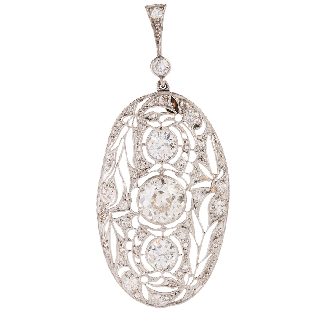 Vintage Diamond, Platinum Pendant. (1 of 4)