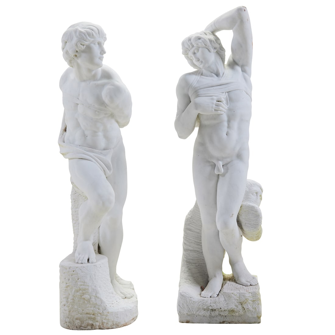 Pair of Italian Marble Statues After Michelangelo (1 of 5)