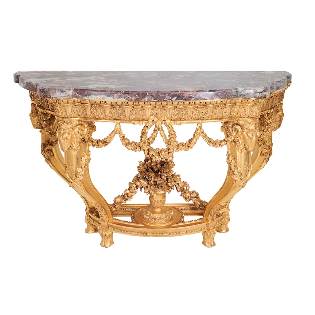 Louis XVI Style Giltwood Console Table (1 of 6)