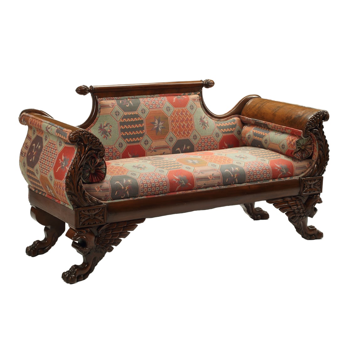 American Empire Mahogany Settee (1 of 6)