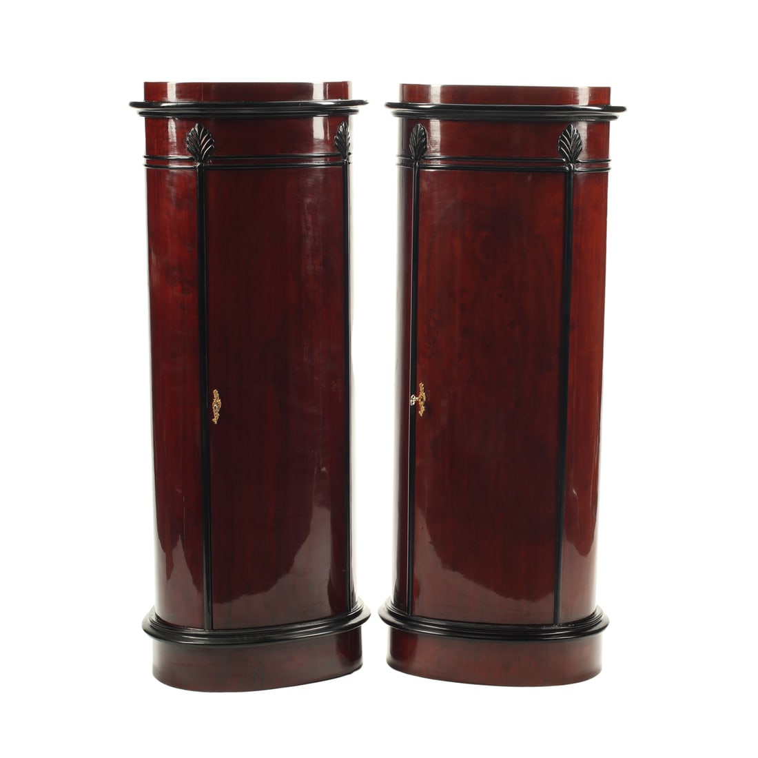 Pair of Danish Style Oval Cabinets (1 of 6)