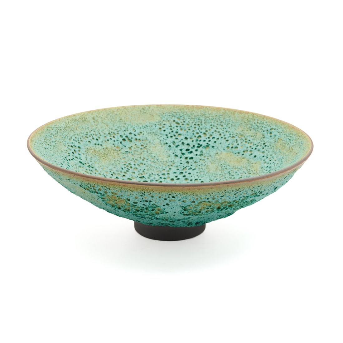 James Lovera Lava Glaze Pottery Footed Bowl (1 of 4)