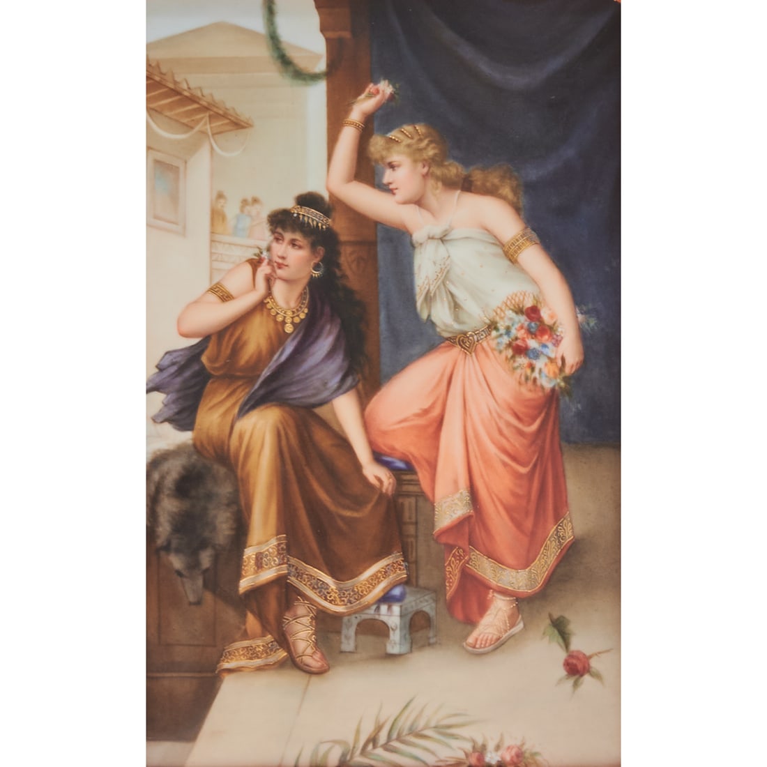 KPM Painted Porcelain Plaque After Coomans (1 of 4)