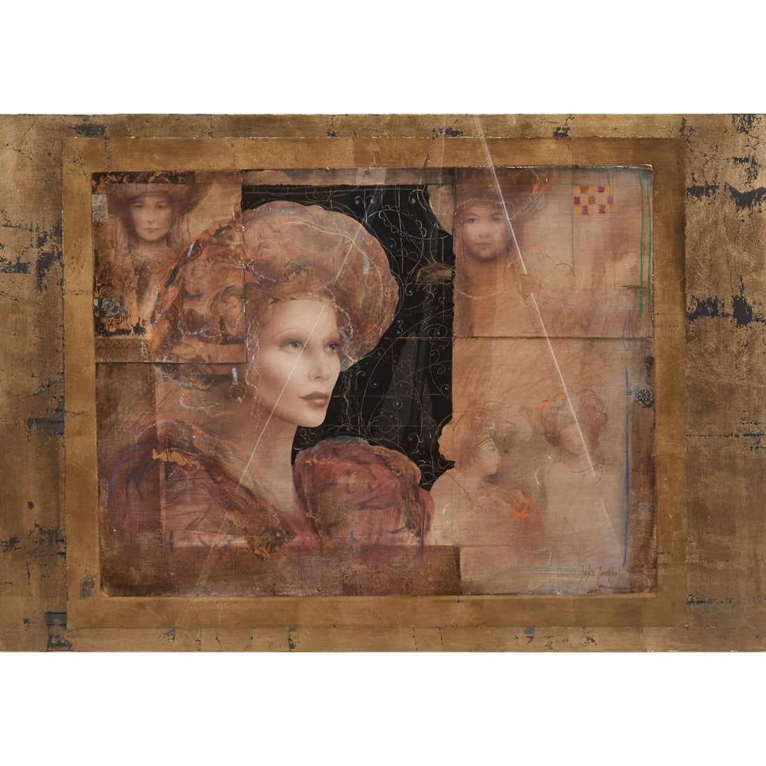 Markus Csaba, Portrait, mixed media collage (1 of 4)