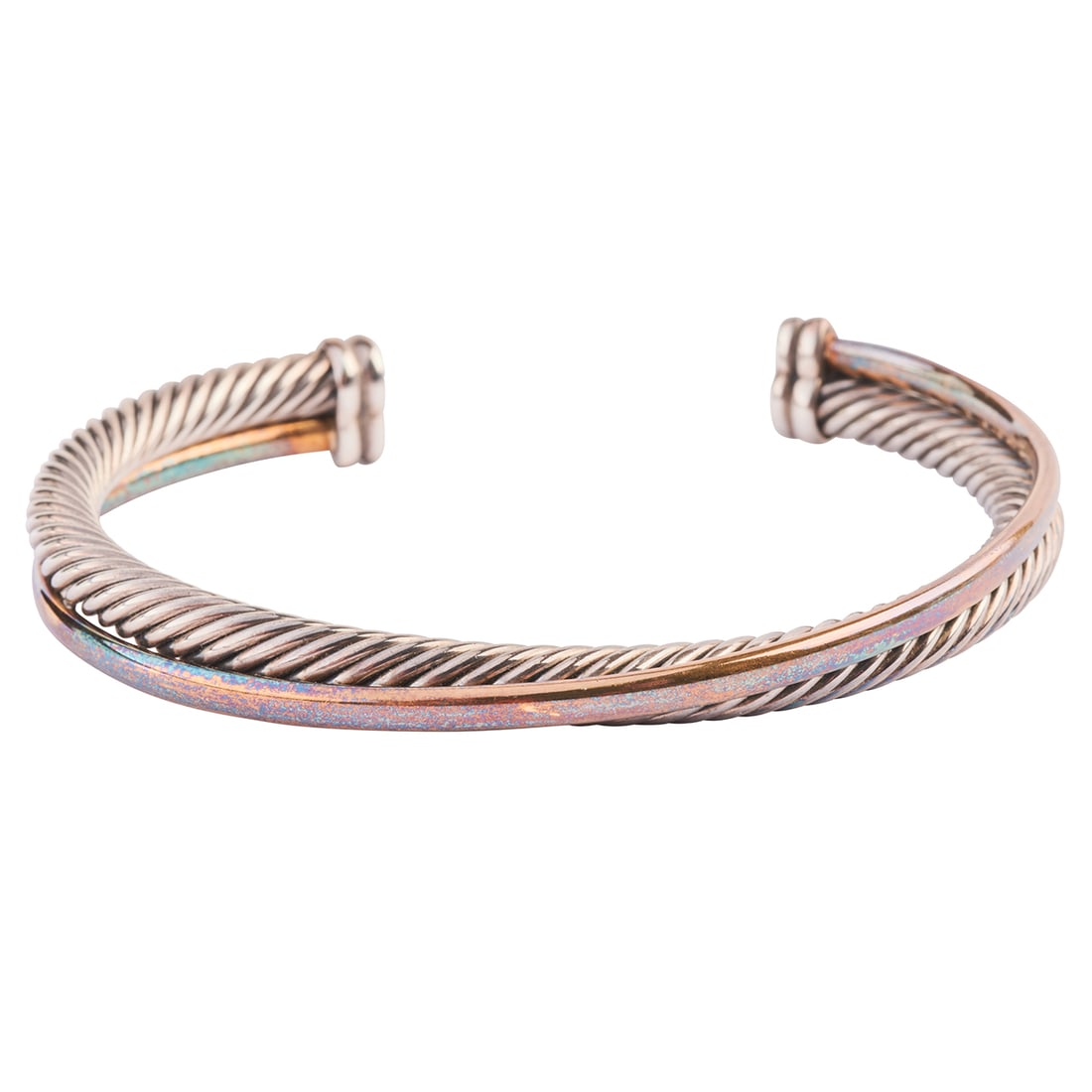 David Yurman 18k Yellow Gold, Sterling Silver Bracelet. (1 of 3)
