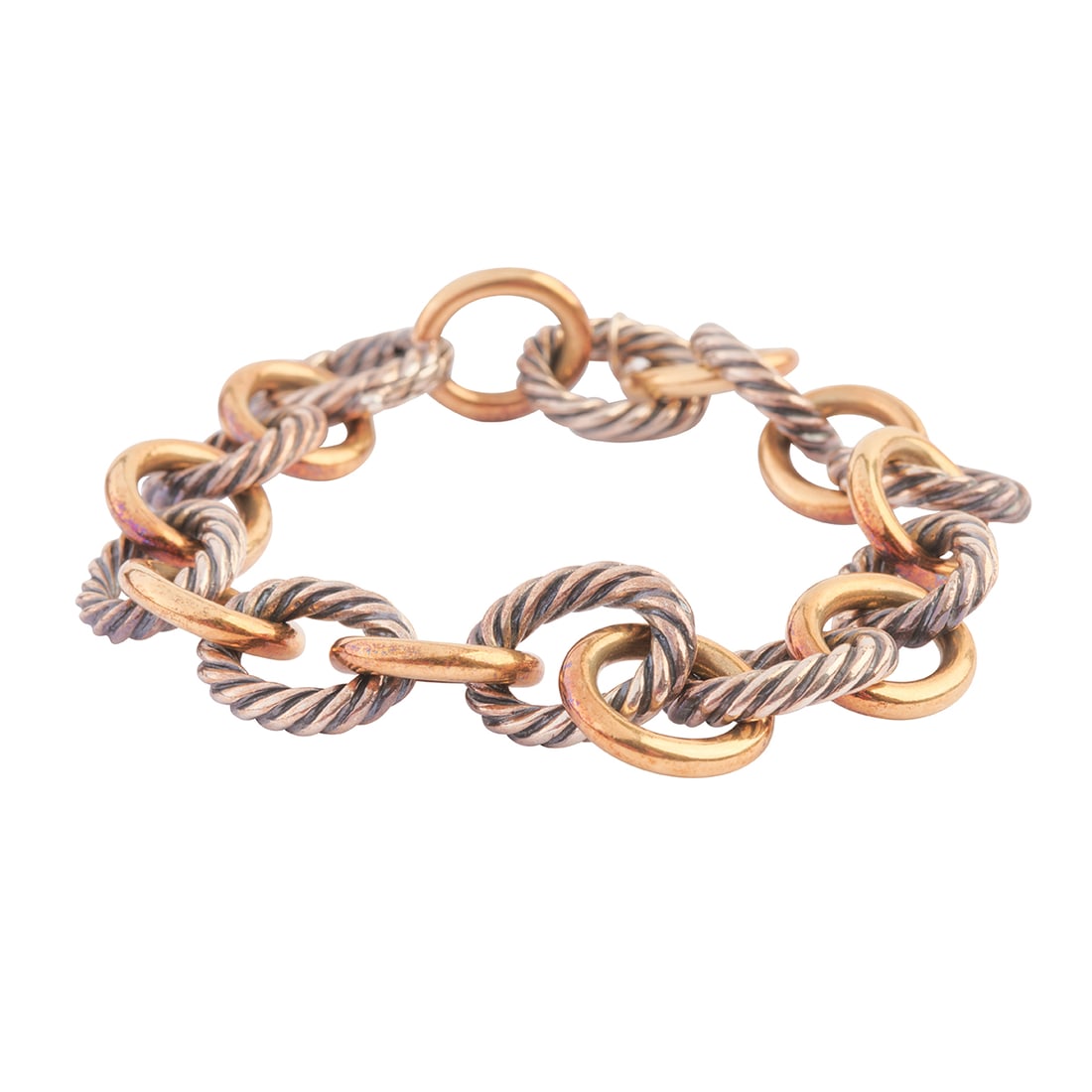David Yurman 18k Yellow Gold, Sterling Silver Bracelet. (1 of 3)
