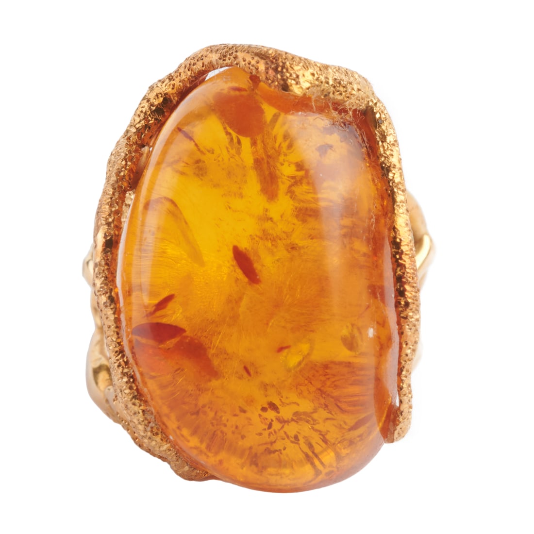 Italian Amber, 18k Yellow Gold Ring. (1 of 4)