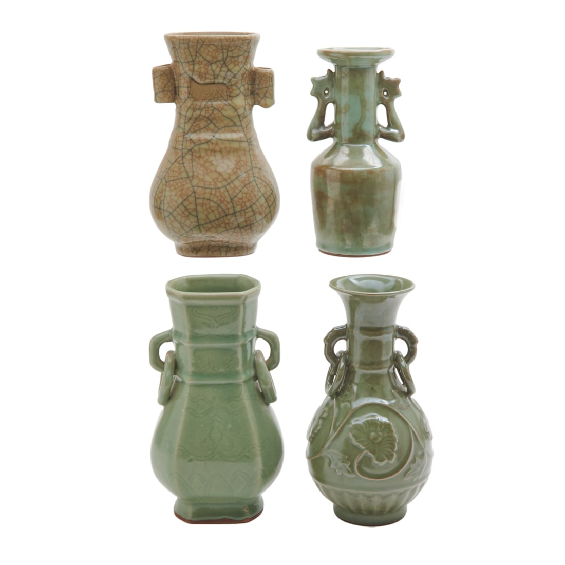 Four Chinese Guan-Type Porcelain Vases (1 of 3)