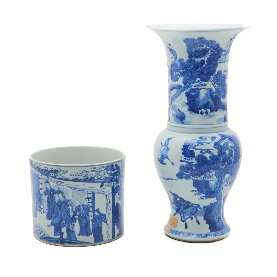 Two Chinese Blue and White Porcelain Vessels (1 of 4)