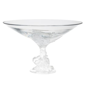 Lalique Crystal "Plumeria" Compote