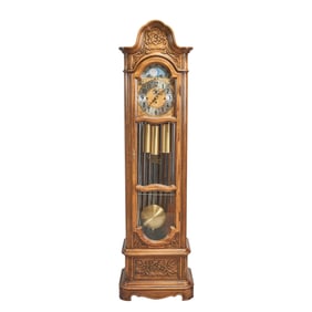 Herschede Oak Tall Case Clock