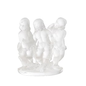 Lalique Crystal "Luxembourg" Cherubs Figural Group