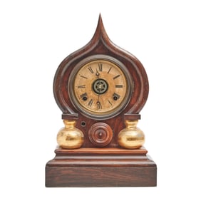 E. Ingraham & Co. "Oriental" Rosewood Shelf Clock