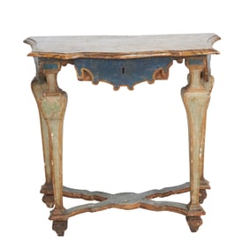 Italian Baroque Painted Console Table
