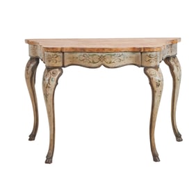 French Baroque Painted Console Table
