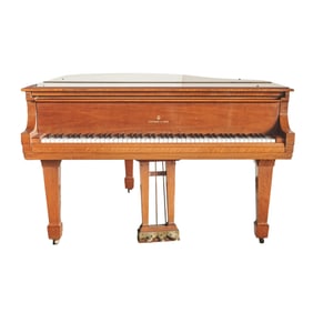 Steinway & Sons Walnut Baby Grand Piano