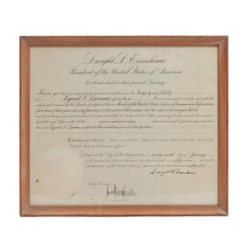 Eisenhower Signed Appointment to Advisory Document