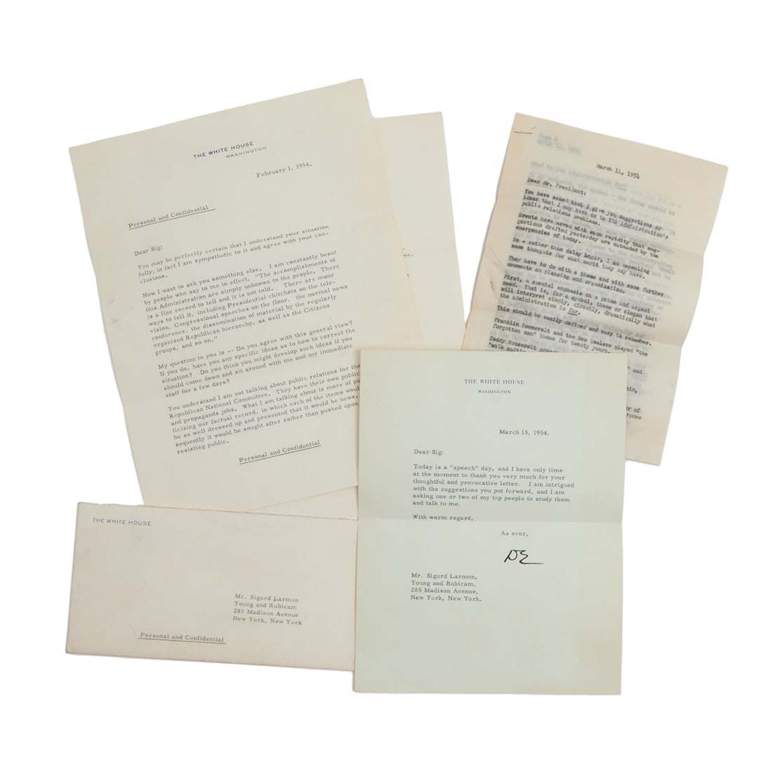 Dwight Eisenhower 1954 Speech Correspondence (1 of 3)