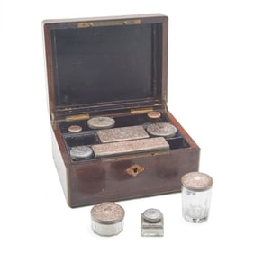 Victorian Rosewood Cased Continental Vanity Suite