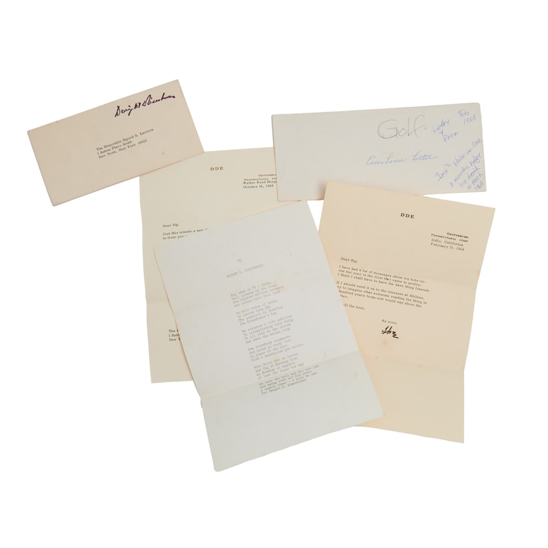 D. Eisenhower Late Life Personal Letters Incl Golf (1 of 3)