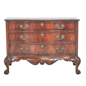 Victorian George II Style Mahogany Bow Front Chest