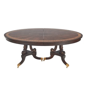 Councill Inlaid Double Pedestal Dining Table