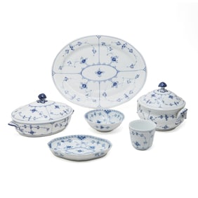 Danish Royal Copenhagen Blue Fluted Porcelain Articles
