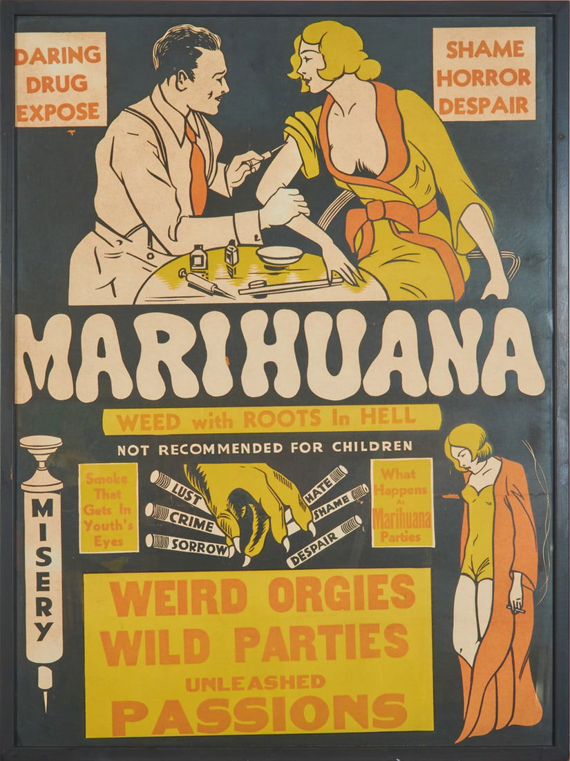 Vintage Marihuana Anti-Drug Film Poster (1 of 2)